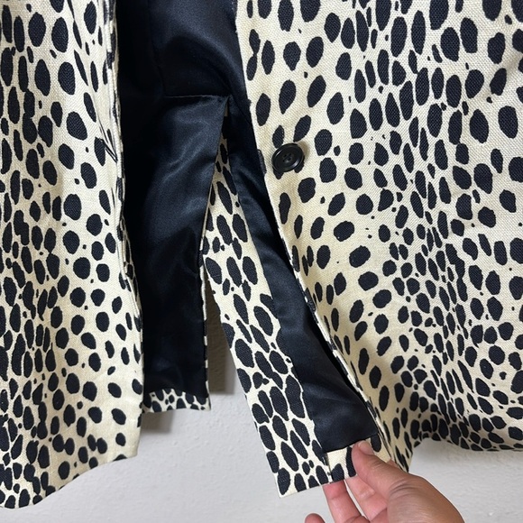 Emerson Fry Wingtip Leopard Linen Jacket Long Coat size 4 - Picture 13 of 16